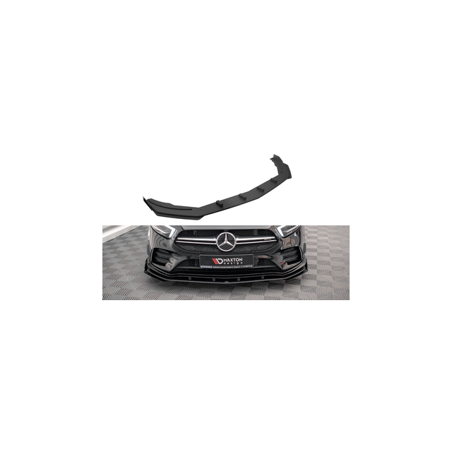 Добавка за предна броня/лип спойлер + Добавки Mercedes A35 AMG / AMG-Line Aero Pack W177 - Maxton Design