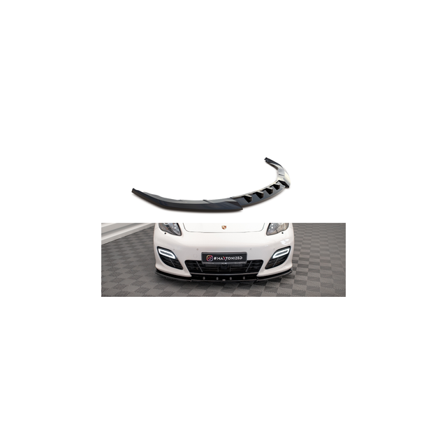 Добавка за предна броня/лип спойлер  V.1 Porsche Panamera Turbo Sport Design Package 970 - Maxton Design