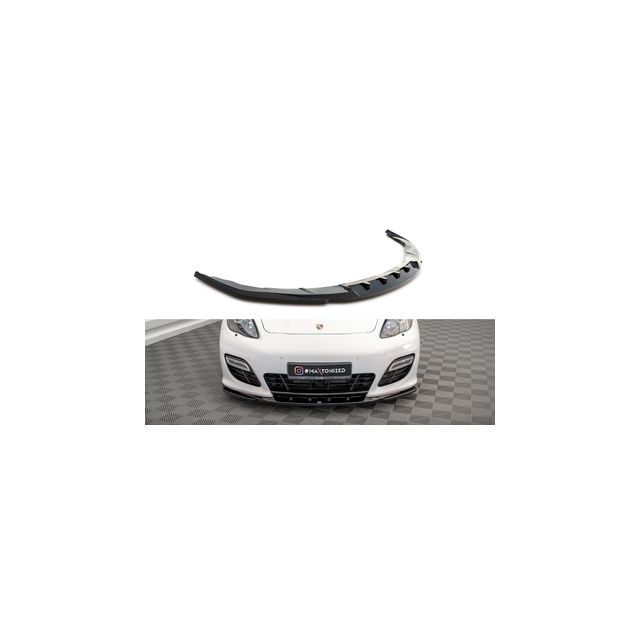 Добавка за предна броня/лип спойлер  V.2 Porsche Panamera Turbo Sport Design Package 970 - Maxton Design