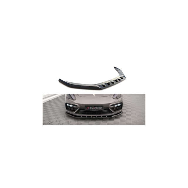 Добавка за предна броня/лип спойлер  V.1 Porsche Panamera E-Hybrid 971 - Maxton Design