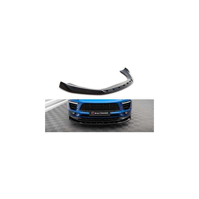 Добавка за предна броня/лип спойлер  V.1 Porsche Macan Mk1 - Maxton Design