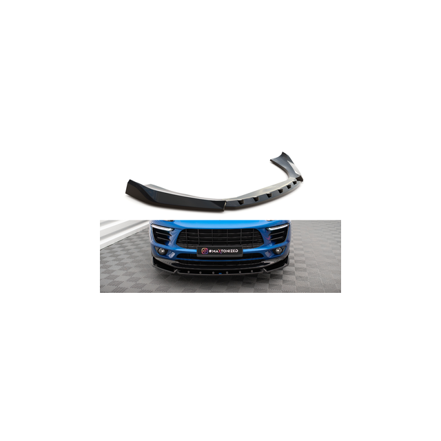 Добавка за предна броня/лип спойлер  V.2 Porsche Macan Mk1 - Maxton Design