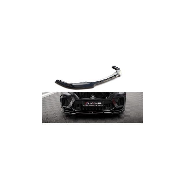 Добавка за предна броня/лип спойлер  V.1 BMW X6 M F96 - Maxton Design