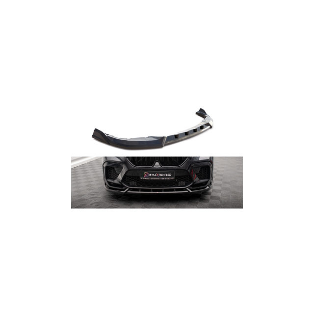 Добавка за предна броня/лип спойлер  V.2 BMW X6 M F96 - Maxton Design