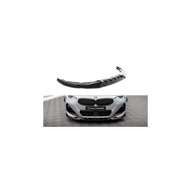Добавка за предна броня/лип спойлер  V.2 BMW 2 Coupe M-Pack / M240i G42 - Maxton Design