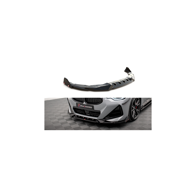Добавка за предна броня/лип спойлер  V.2 + Добавки BMW 2 Coupe M-Pack / M240i G42 - Maxton Design