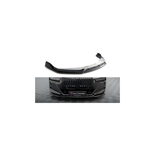Добавка за предна броня/лип спойлер  V.2 BMW 7 M-Pack / M760E G70 - Maxton Design