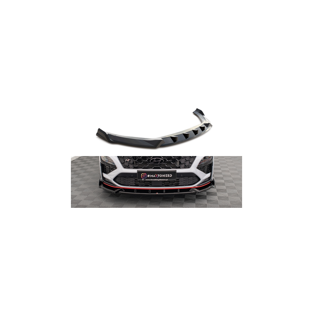 Добавка за предна броня/лип спойлер  V.1 Hyundai Kona N Mk1 - Maxton Design