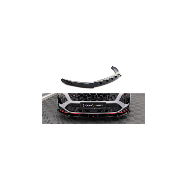 Добавка за предна броня/лип спойлер  V.2 Hyundai Kona N Mk1 - Maxton Design