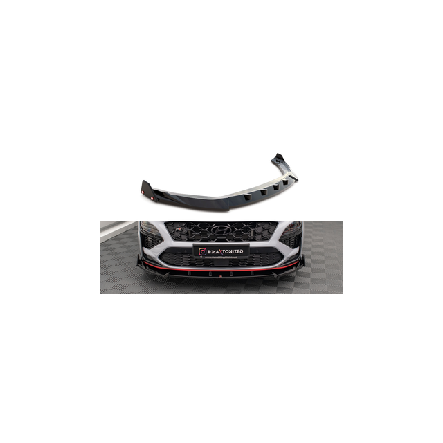 Добавка за предна броня/лип спойлер  V.2 + Добавки Hyundai Kona N Mk1 - Maxton Design