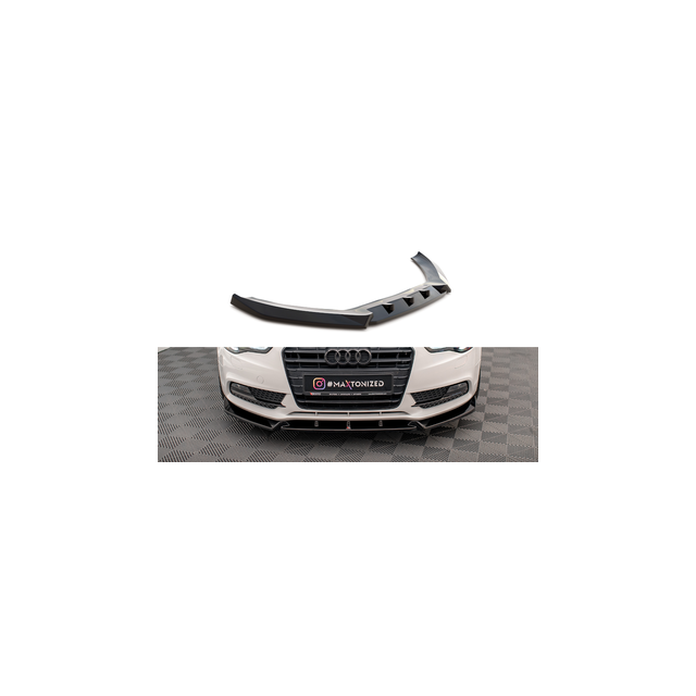 Добавка за предна броня/лип спойлер  V.1 Audi A5 Coupe 8t Facelift - Maxton Design