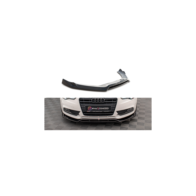 Добавка за предна броня/лип спойлер  V.2 Audi A5 Coupe 8t Facelift - Maxton Design