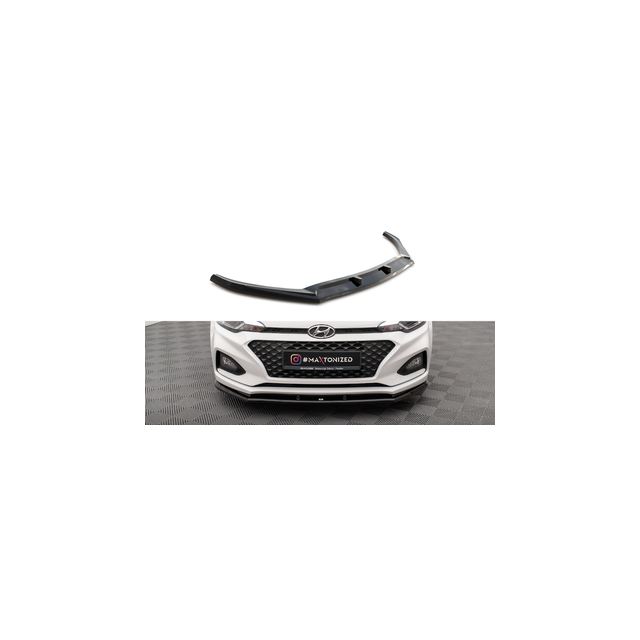 Добавка за предна броня/лип спойлер  V.1 Hyundai I20 Mk2 Facelift - Maxton Design