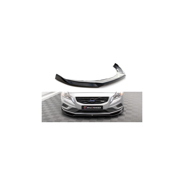 Добавка за предна броня/лип спойлер  V.2 Volvo S60 R-Design Mk2 - Maxton Design