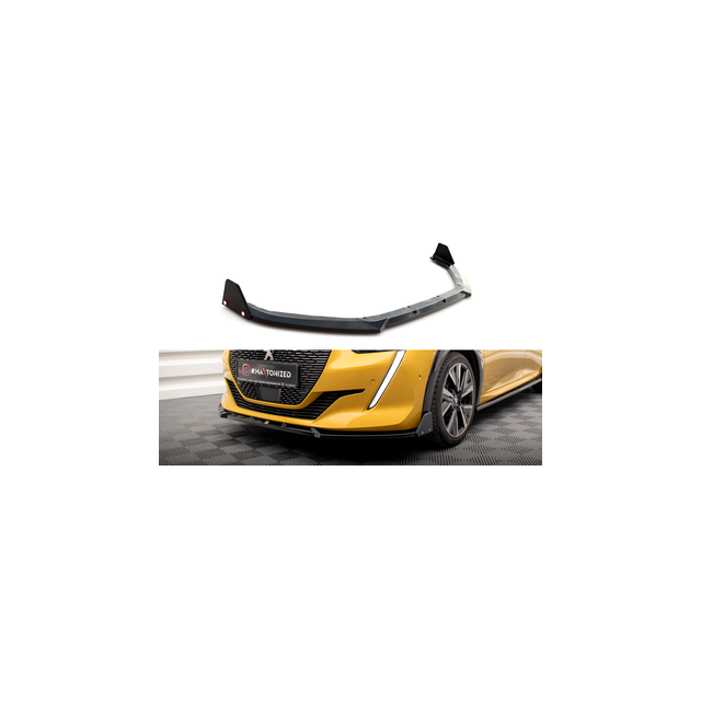 Добавка за предна броня/лип спойлер  V.1 + Добавки Peugeot 208 GT Mk2 - Maxton Design