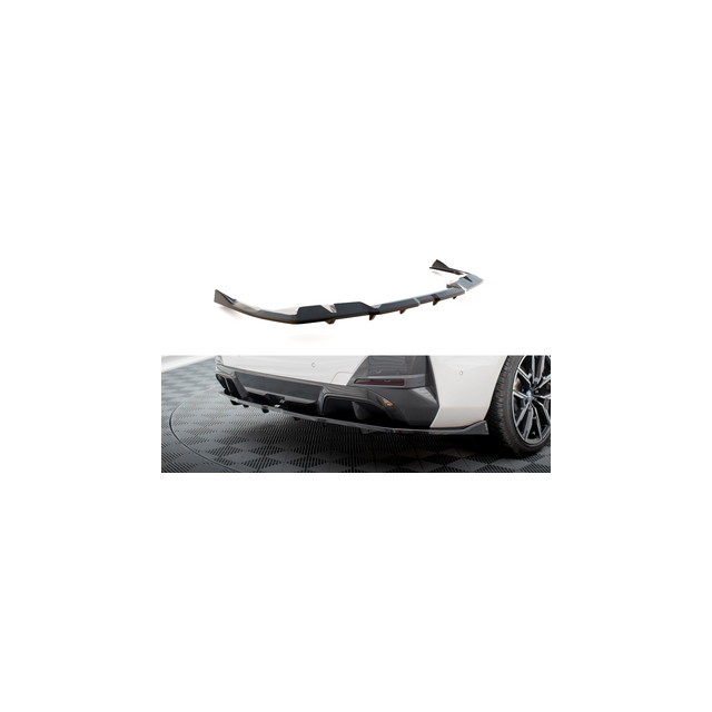 Централна Добавка за задна броня (с вертикални пръти) V.2 BMW I4 M-PACK G26 - Maxton Design