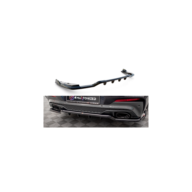 Централна Добавка за задна броня  V.2 BMW X4 M-Pack G02 - Maxton Design