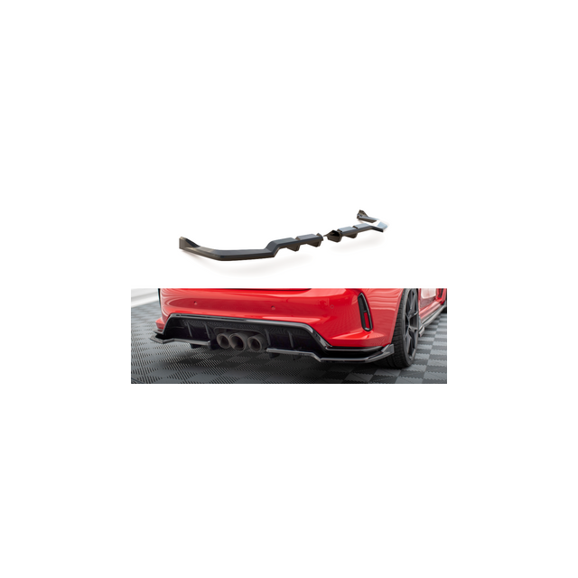 Централна Добавка за задна броня (с вертикални пръти) V.2 Honda Civic Type-R Mk 11 - Maxton Design