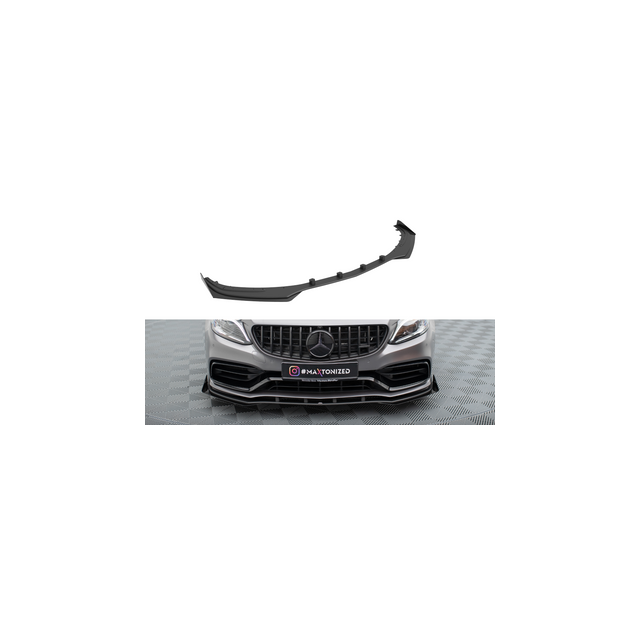 Добавка за предна броня/лип спойлер + Добавки Mercedes-AMG C63 Седан W205 Facelift - Maxton Design