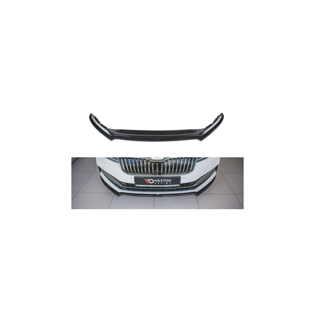купи Добавка за предна броня/лип спойлер V.1 Skoda Superb Mk3 FL - Maxton Design