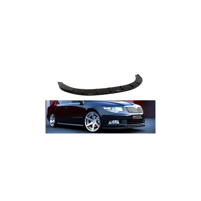 купи Добавка за предна броня/лип спойлер Skoda Superb Mk2 (за спортен спойлер на предна броня) - Maxton Design