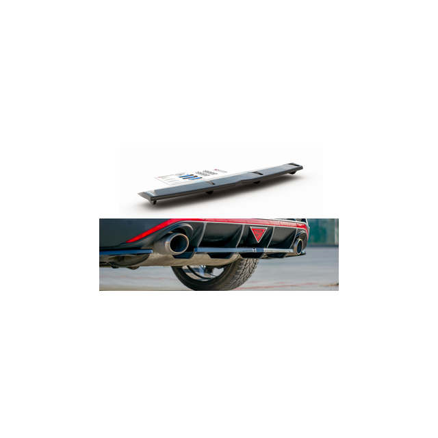 Централна Добавка за задна броня (с вертикални пръти) Hyundai I30 N Mk3 Fastback - Maxton Design