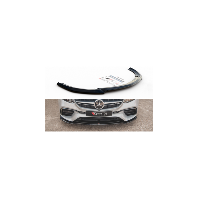 Добавка за предна броня/лип спойлер  V.1 Mercedes-Benz E63 AMG Estate/Sedan S213/W213 - Maxton Design