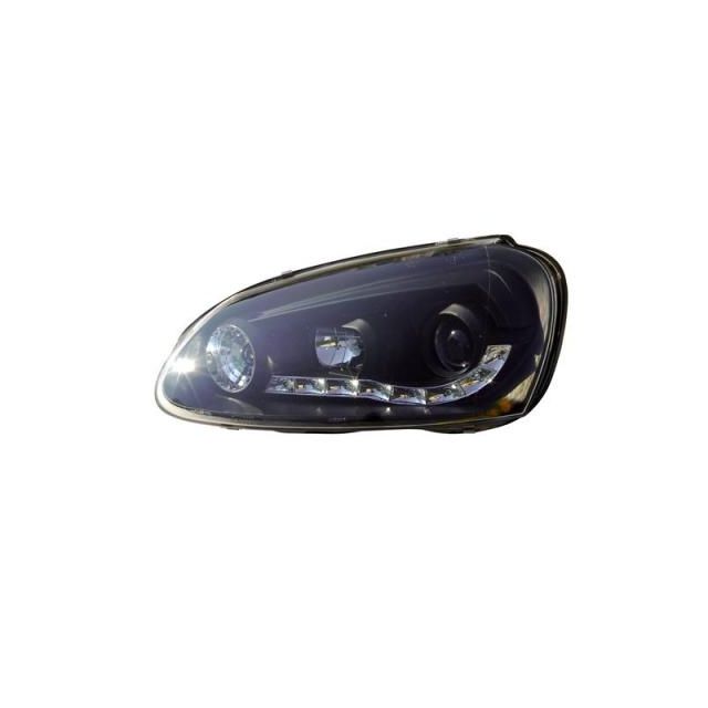 купи Кристални фарове с лупи и Angel eyes Golf 5 Черни "Devil Eyes" Вариант 2