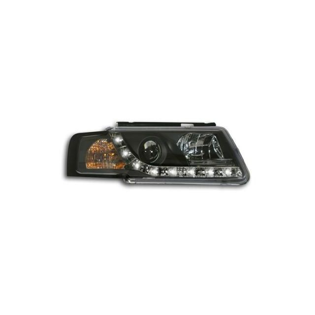 купи Кристални фарове с лупи и Angel eyes Passat B5 Черни „Devil Eyes“