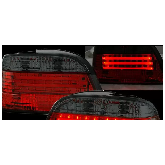 купи Диодни стопове с 3 светещи ленти за BMW E38- черен хром
