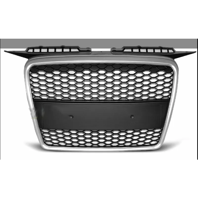 купи Решетка с поставка за емблема за AUDI A3 (2003-2008) - RS-Look silver