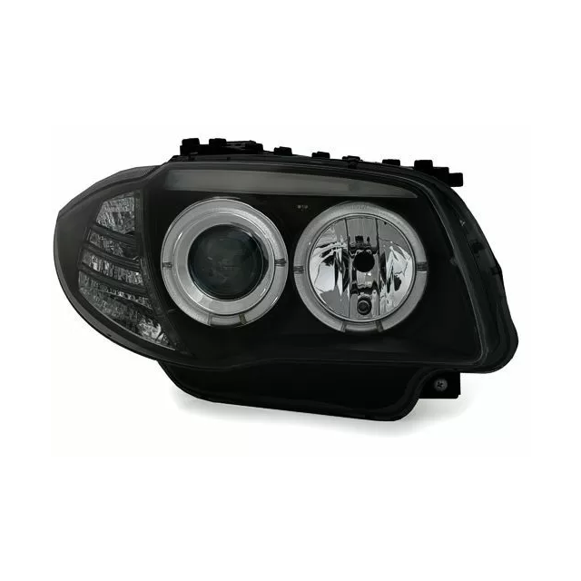 Кристални фарове Angel Eyes BMW E87 и E81 - черни