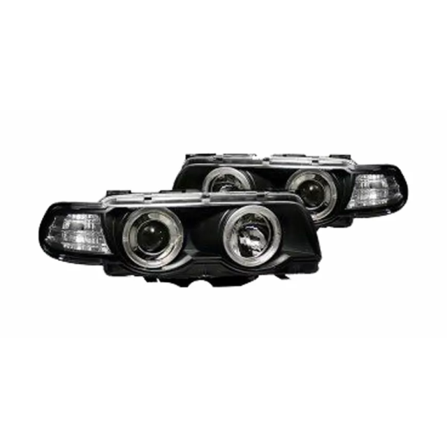 Кристални фарове Angel Eyes за BMW E38 (1998-2001) - черни