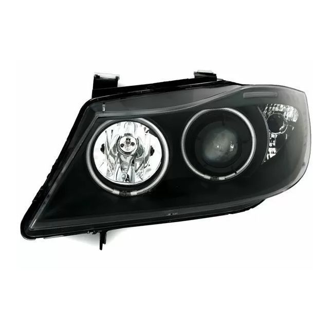 Кристални фарове Angel Eyes за BMW E90 - черни