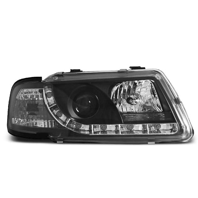 Фарове  TRUE DRL Черни за AUDI A3 8L 08.96-08.00