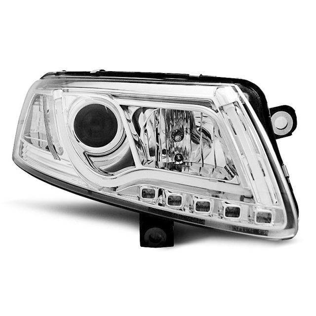 Фарове  TUBE LIGHT DRL хром за AUDI A6 C6 04.04-08