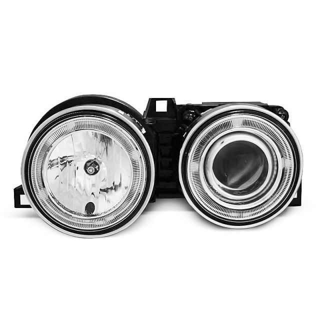 Фарове  с ангелски очи хром за BMW E30 11.82-06.94