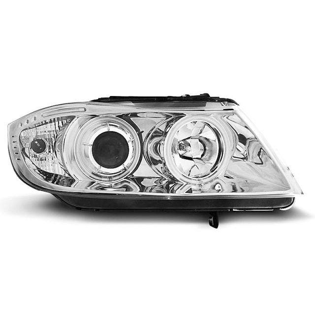 Фарове  с ангелски очи CCFL хром за BMW E90/E91 03.05-08.08 