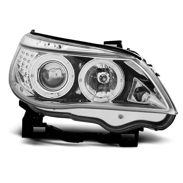 Фарове  с ангелски очи хром LED INDICATOR за BMW E60/E61 03-07