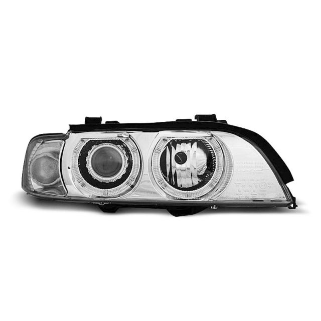 Фарове  с ангелски очи хром за BMW E39 09.95-06.03