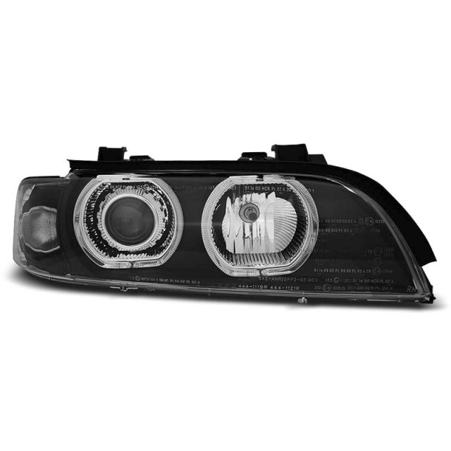 XENON Фарове  с ангелски очиLED  Черни за BMW E39 09.95-06.03