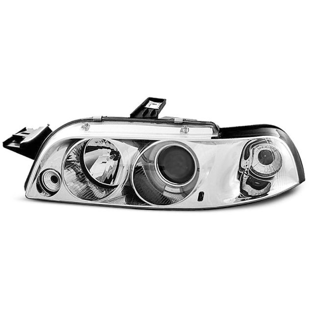Фарове за FIAT PUNTO 1 11.93-09.99 с ангелски очи хром