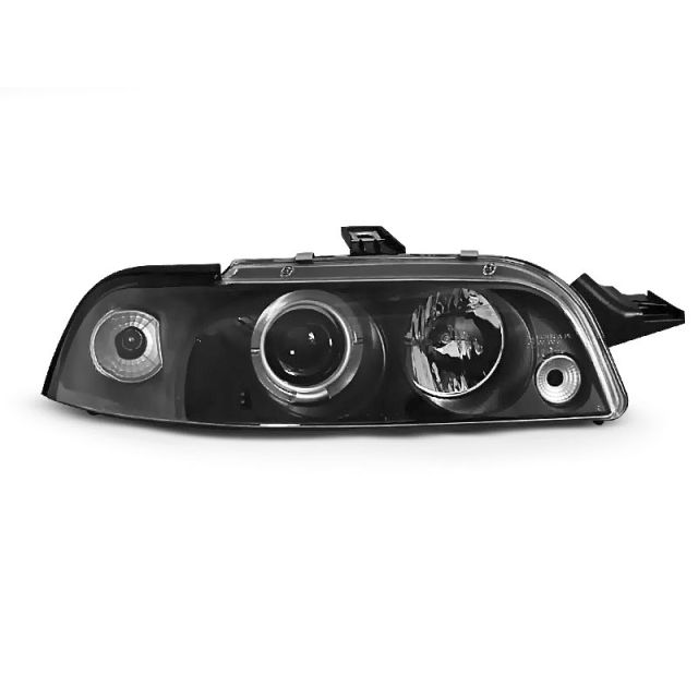 Фарове за FIAT PUNTO 1 11.93-09.99 с ангелски очи Черни