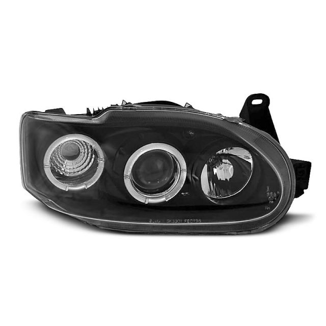 Фарове за FORD ESCORT MK7 02.95-00 с ангелски очи Черни