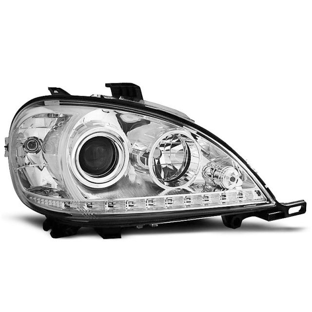 Фарове  с дневни светлини хром за MERCEDES W163 ML M-KLASA 03.98-08.01