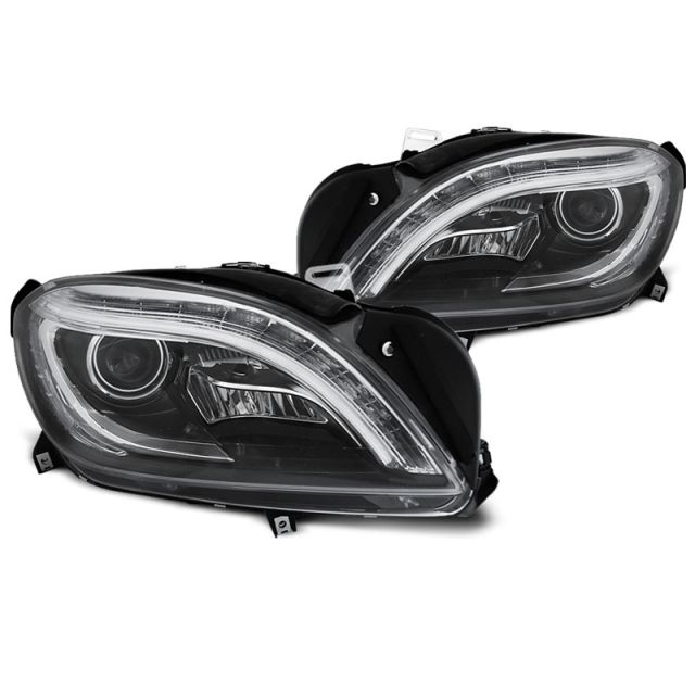 Фарове  Черни LED за MERCEDES M-CLASS W166 11-15