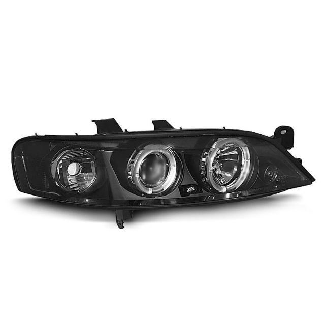 купи Фарове за OPEL VECTRA B 99-03.02 с ангелски очи Черни