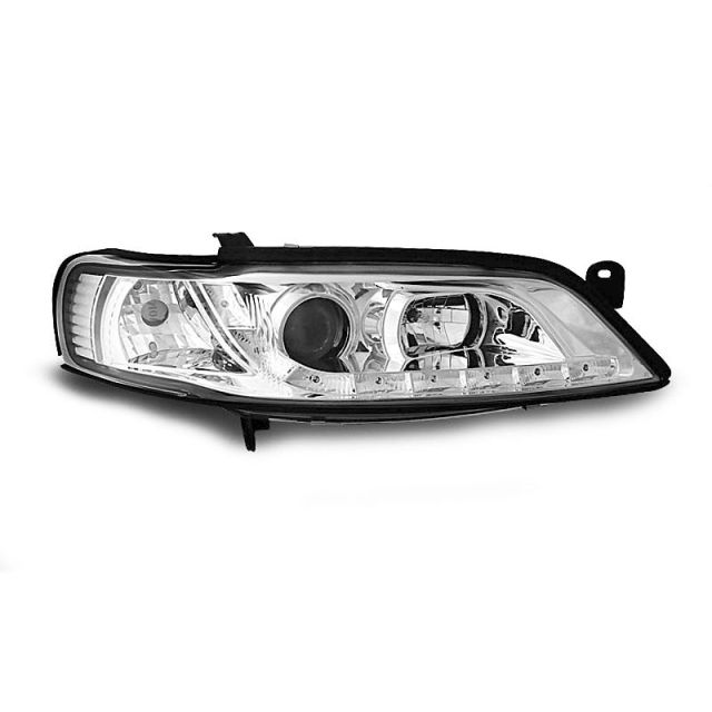 Фарове за OPEL VECTRA B 01.99-03.02 с дневни светлини хром