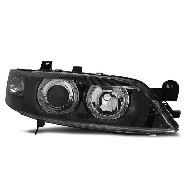 купи Фарове за OPEL VECTRA B 99-02 с ангелски очи Черни