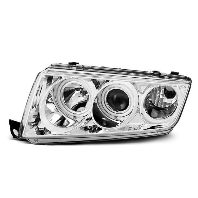Фарове  с ангелски очи хром за SKODA FABIA I 12.99-08